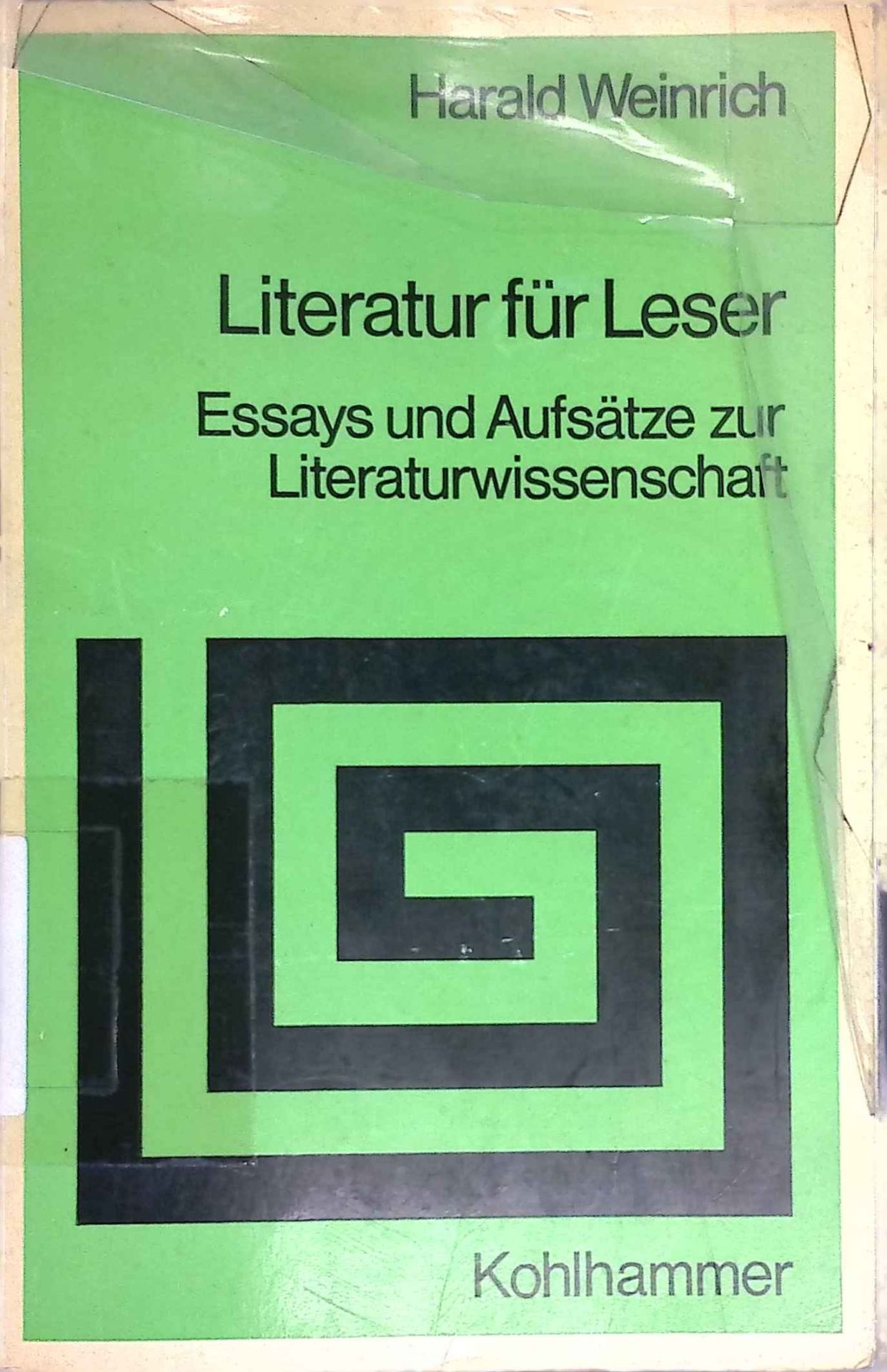 Literatur für Leser : Essays u. Aufsätze z. Literaturwiss
