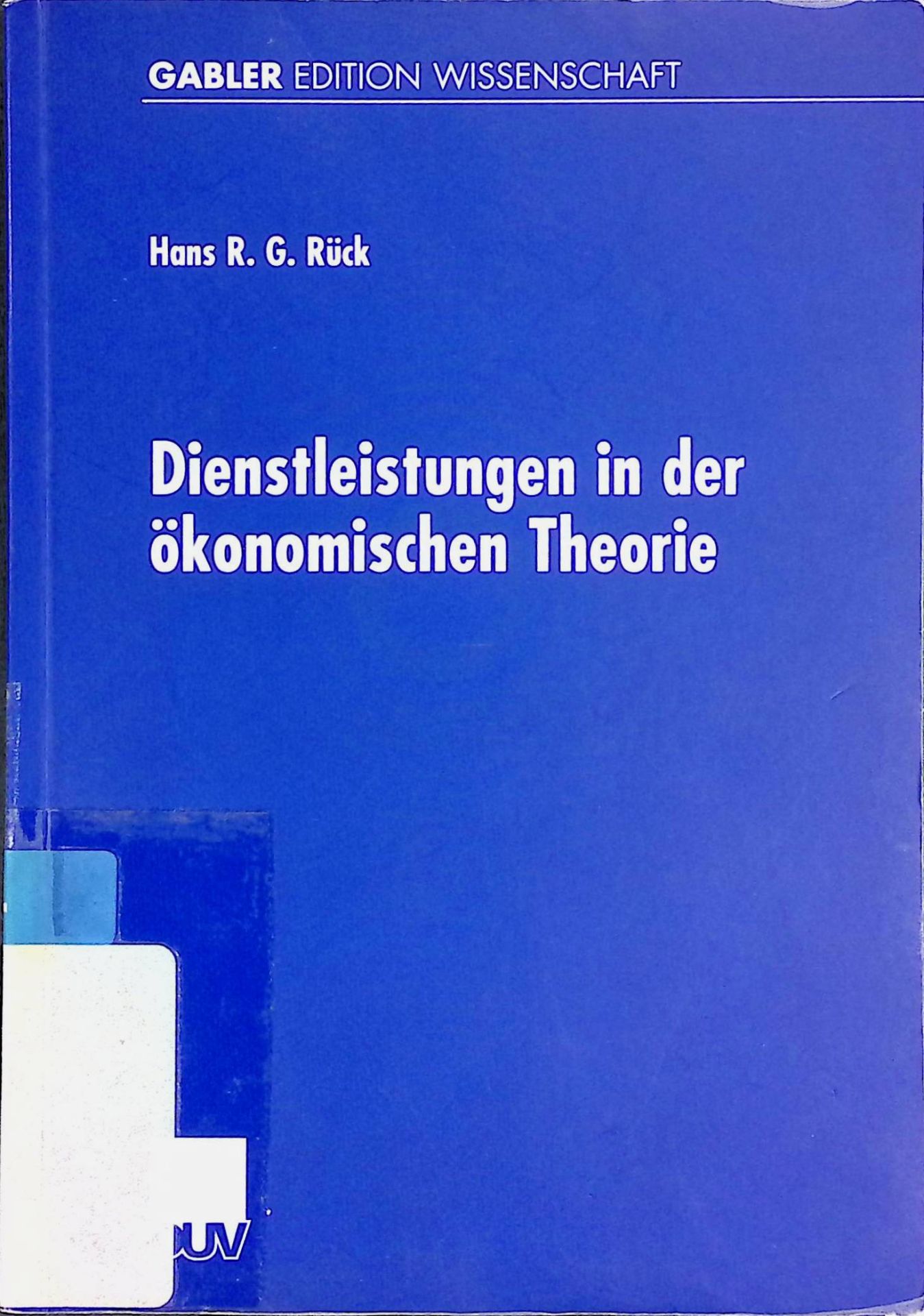 Dienstleistungen in der ökonomischen Theorie