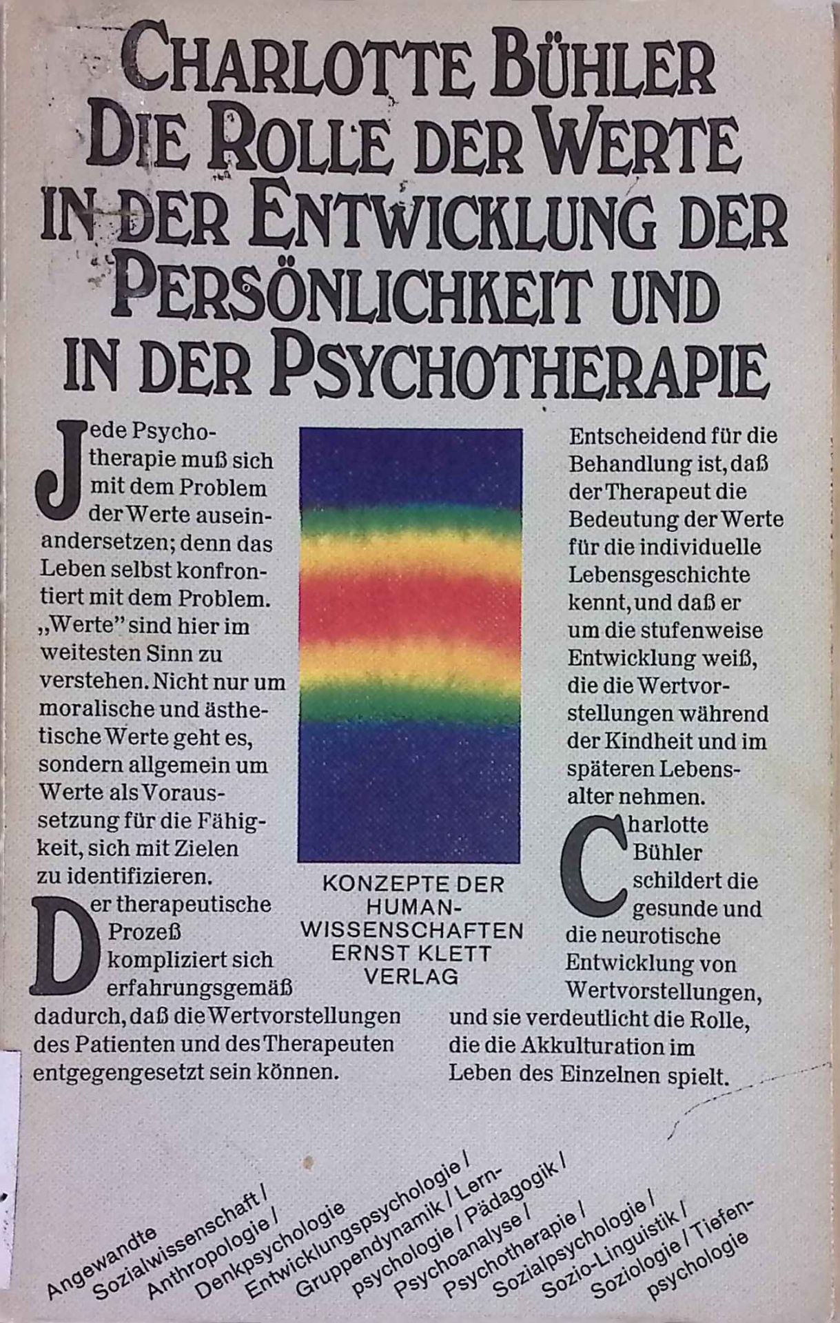 Die Rolle der Werte in der Entwicklung der Persönlichkeit und in der Psychotherapie