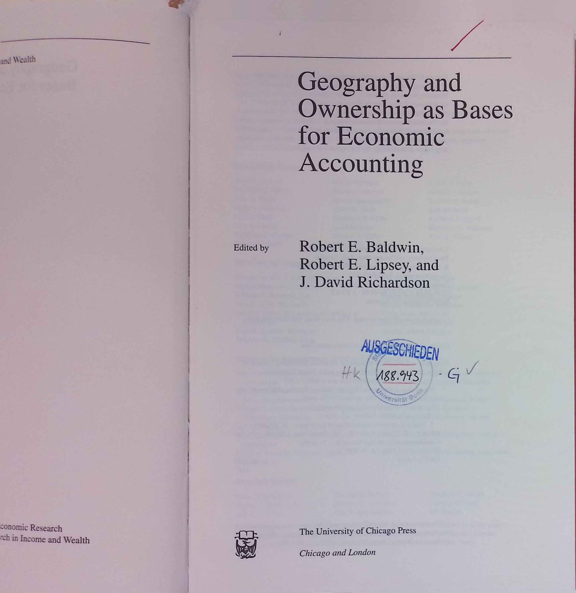 Geography and Ownership as Bases for Economic Accounting