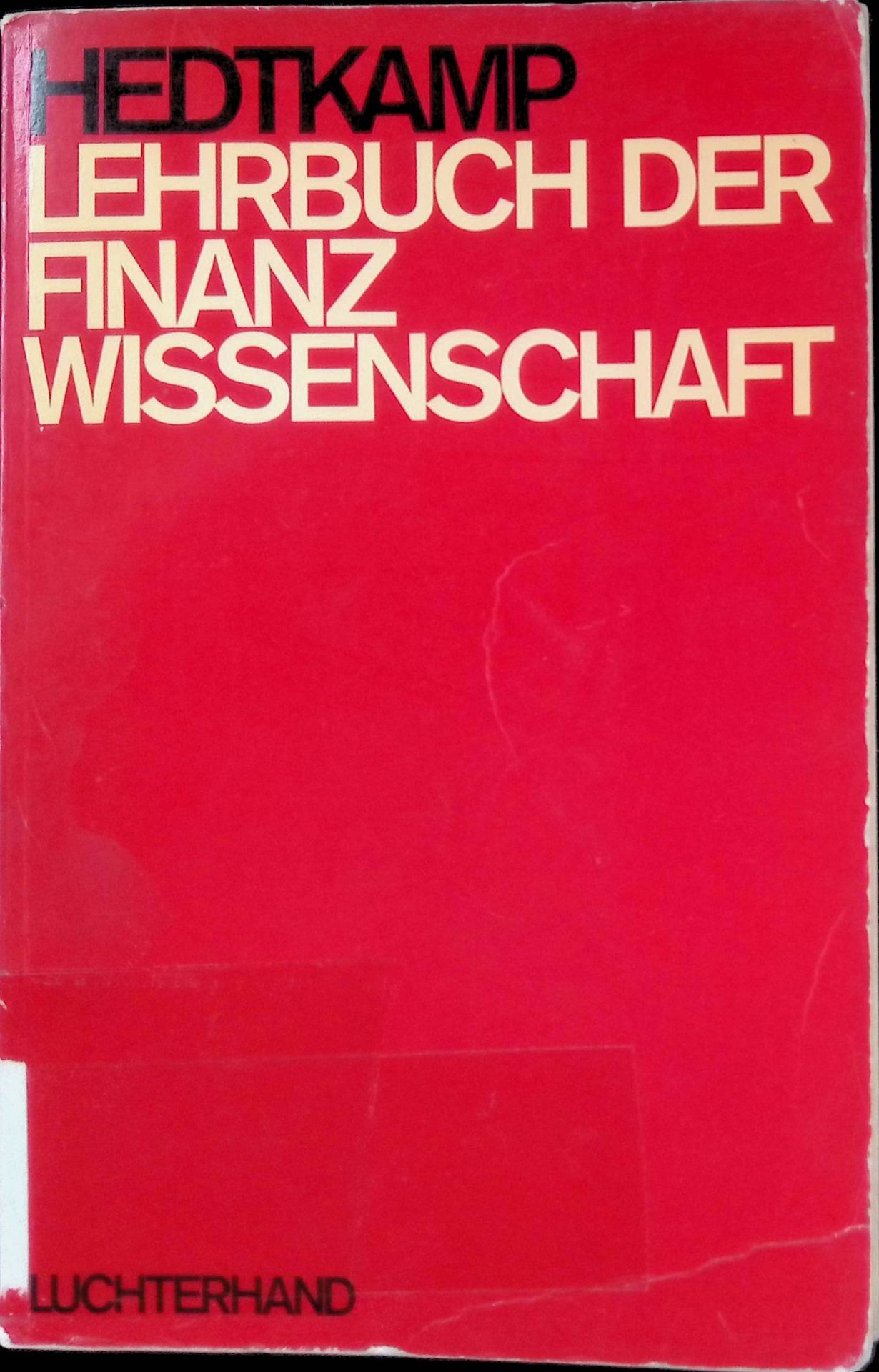Lehrbuch der Finanzwissenschaft