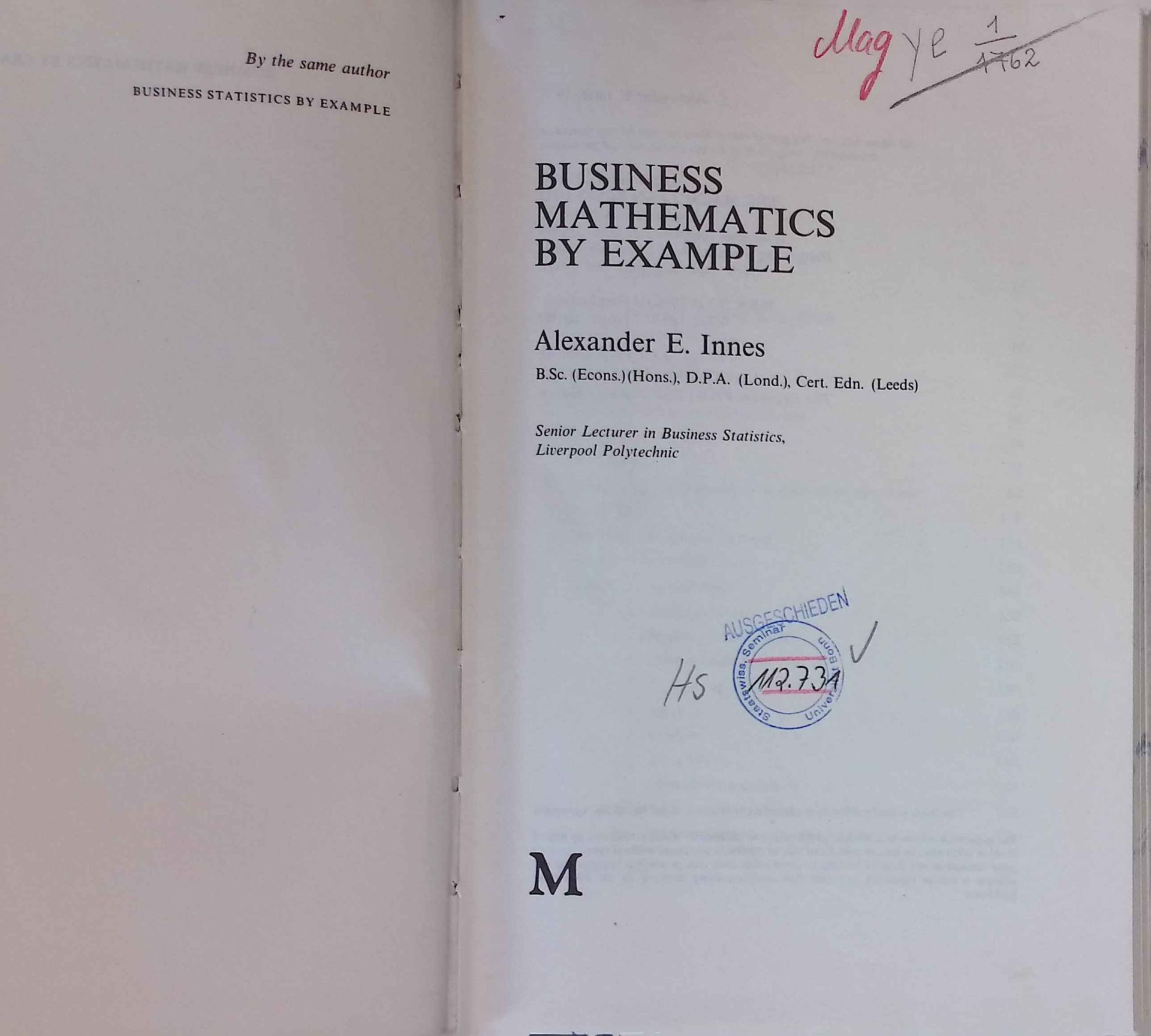 Business Mathematics by Example