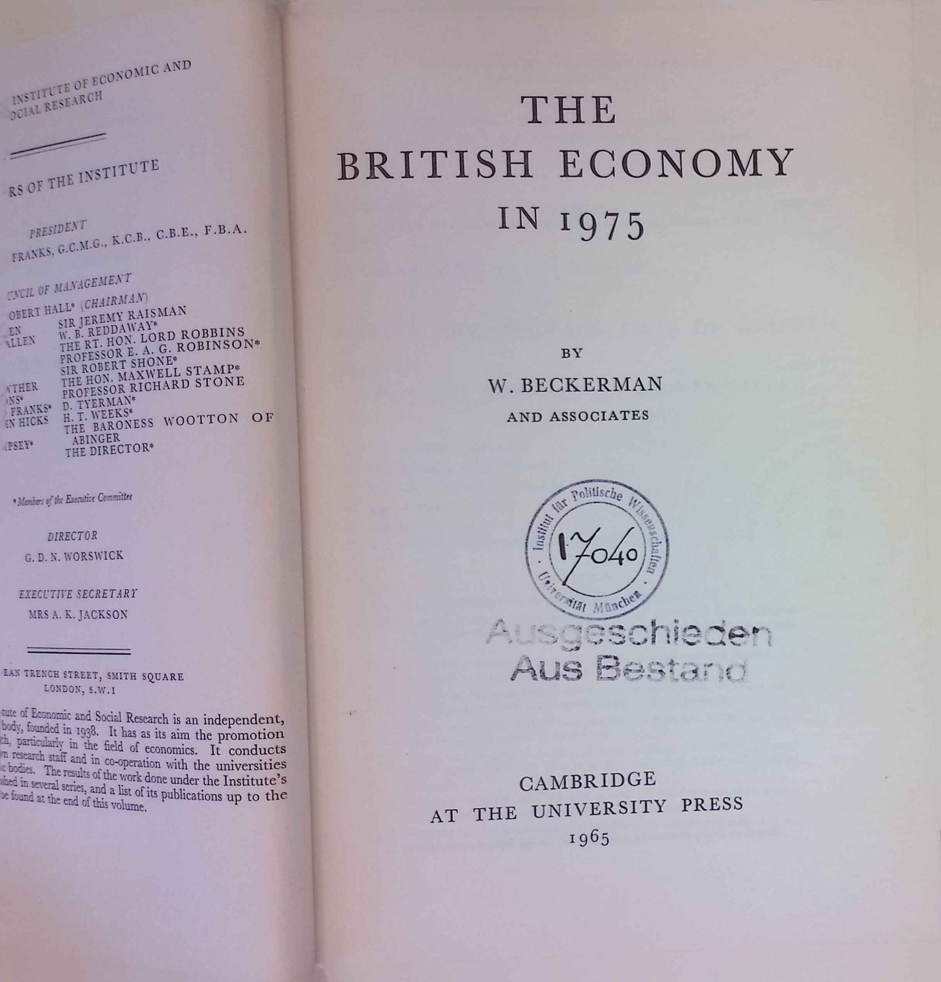 The British Economy in 1975