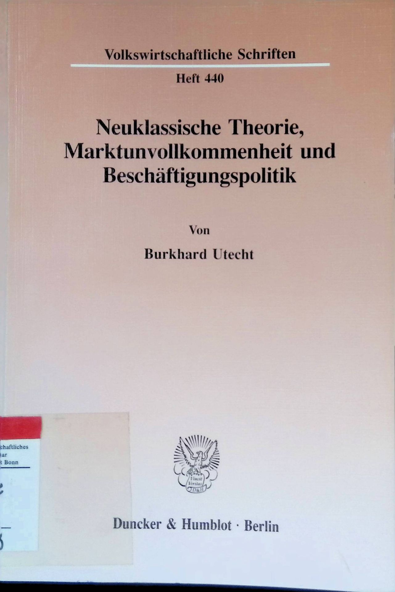 Neuklassische Theorie, Marktunvollkommenheit und Beschäftigungspolitik