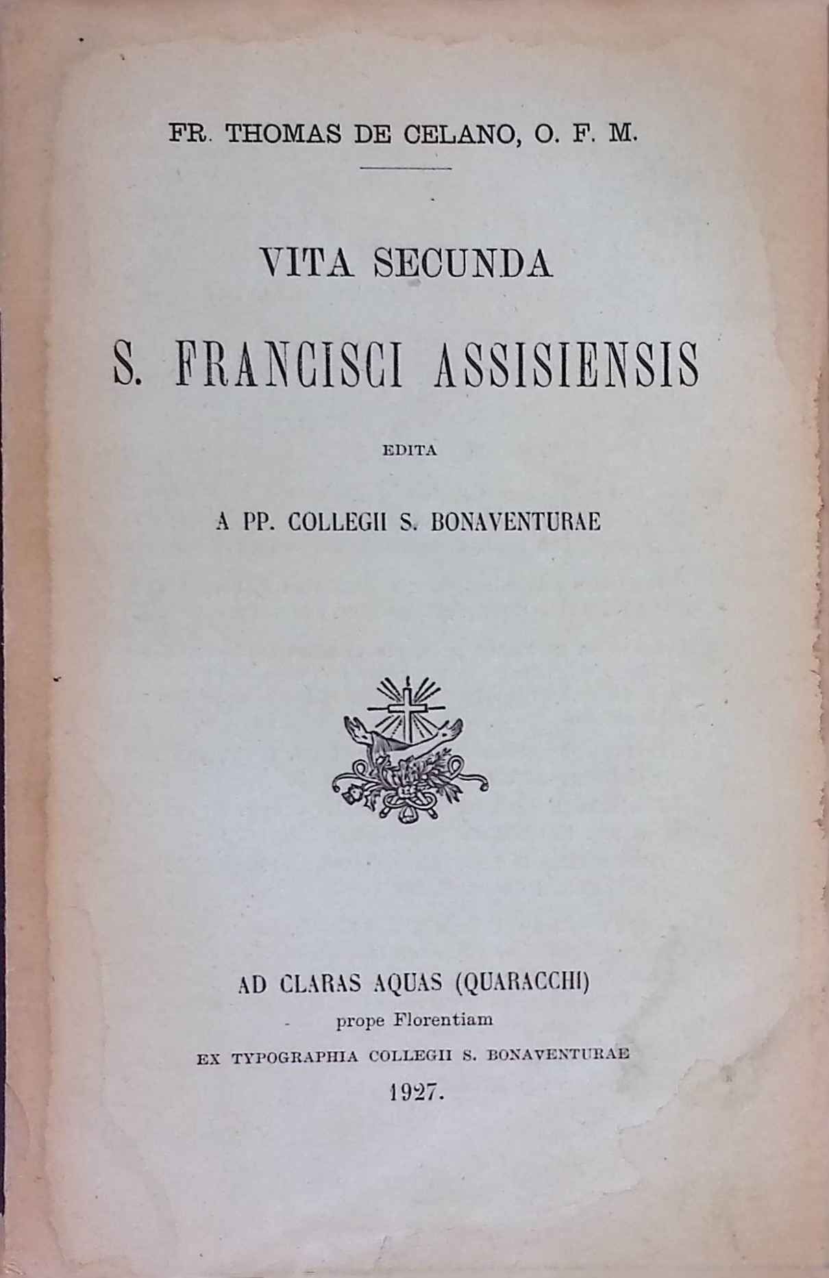 Vita Secunda S.Francisci Assisiensis
