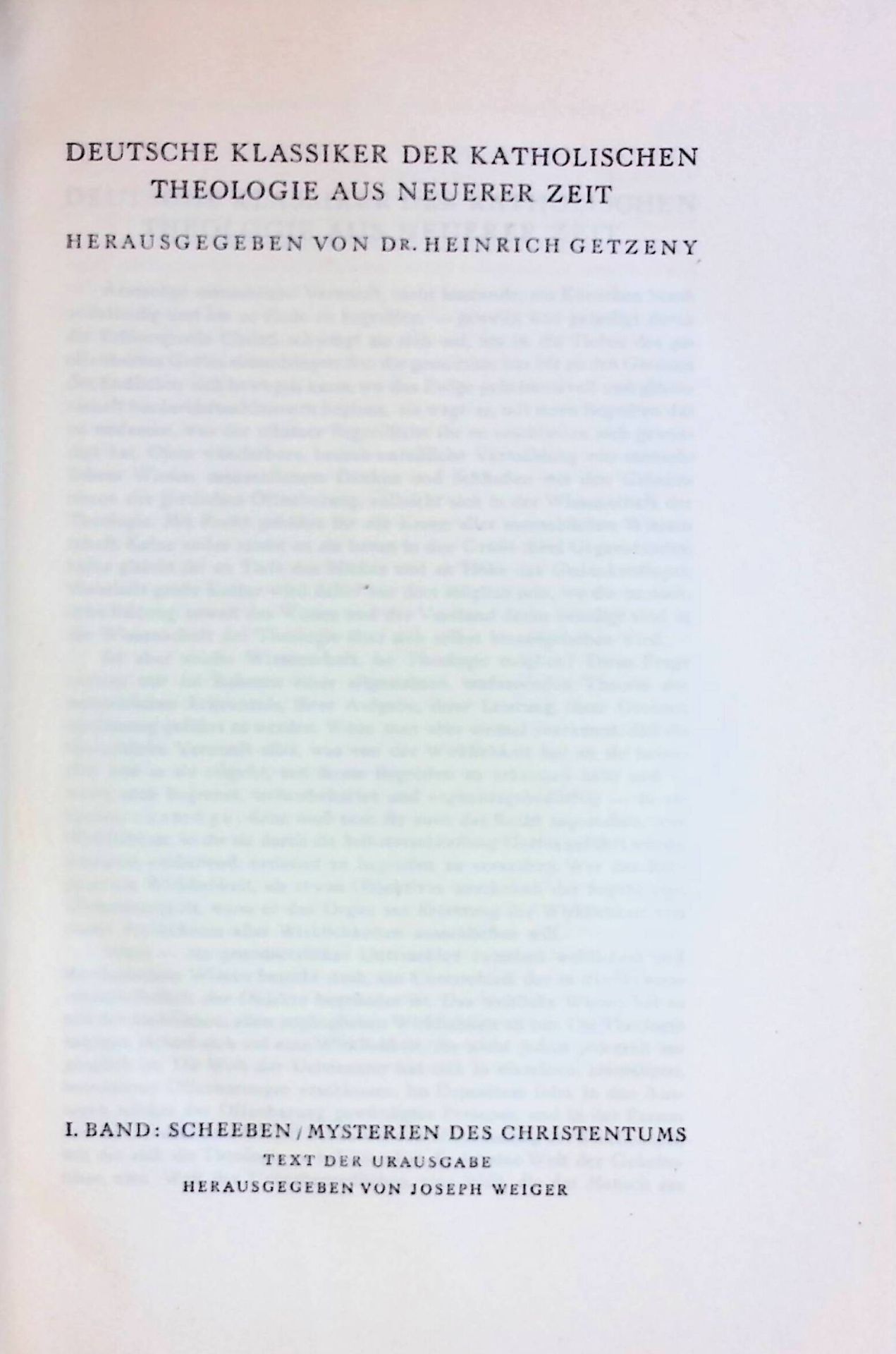 Scheeben / Mysterien des Christentums