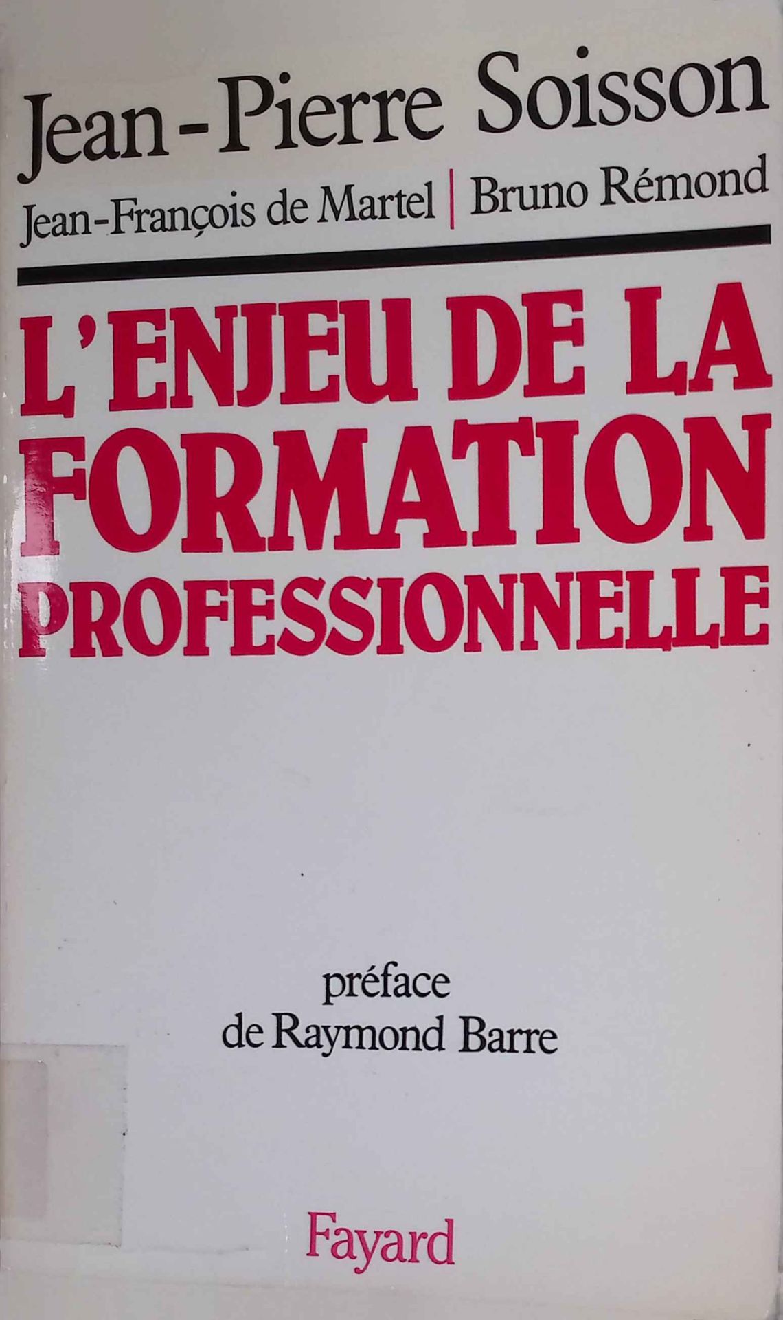 L'Enjeu de la formation professionnelle