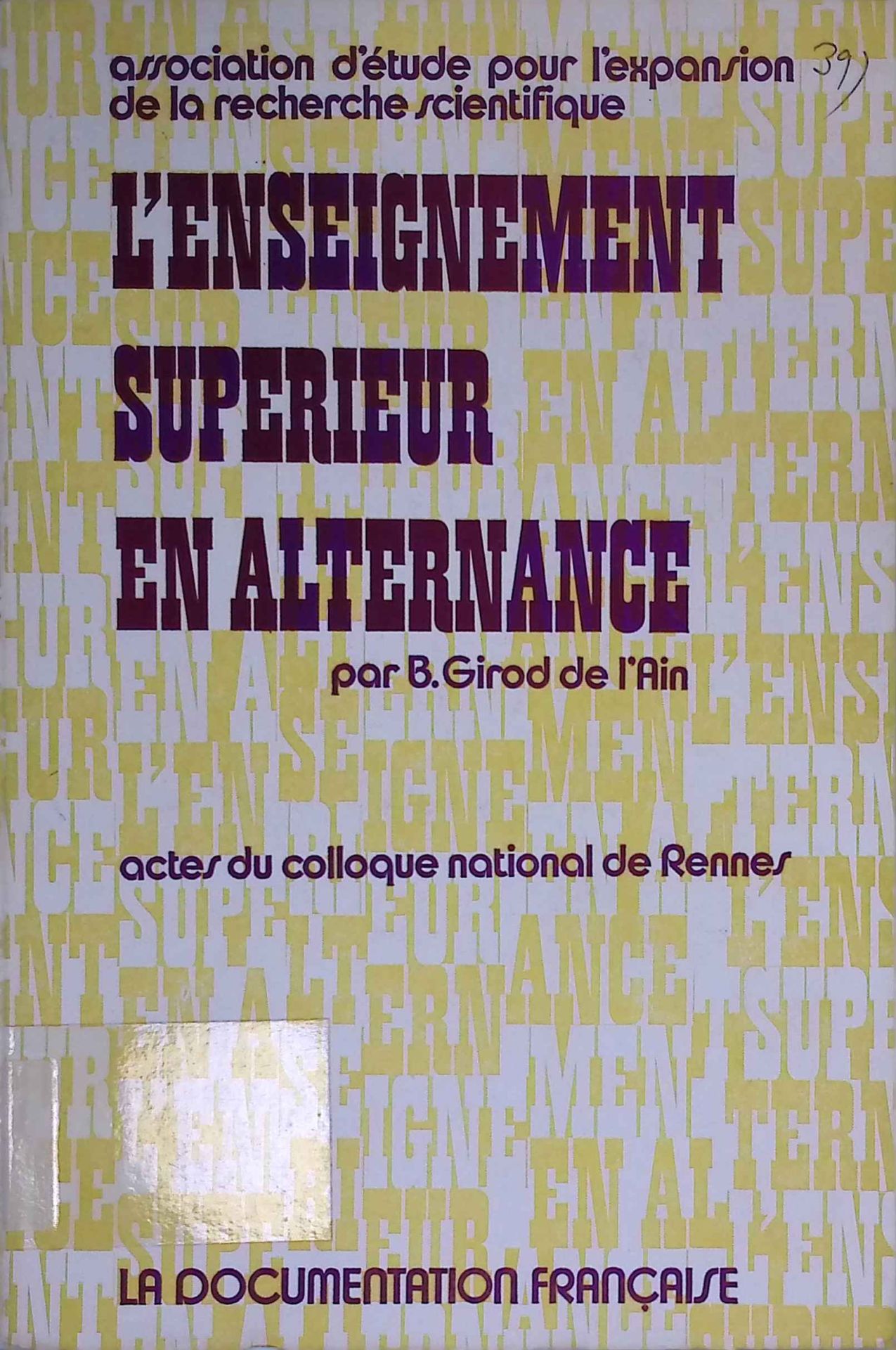 L'Enseignement Superieur en Alternance