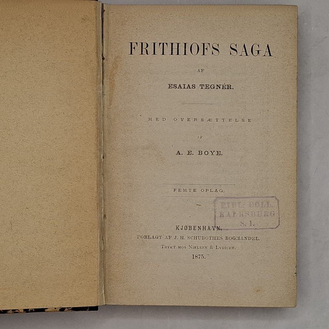 Frithiofs Saga af Esaias Tegner