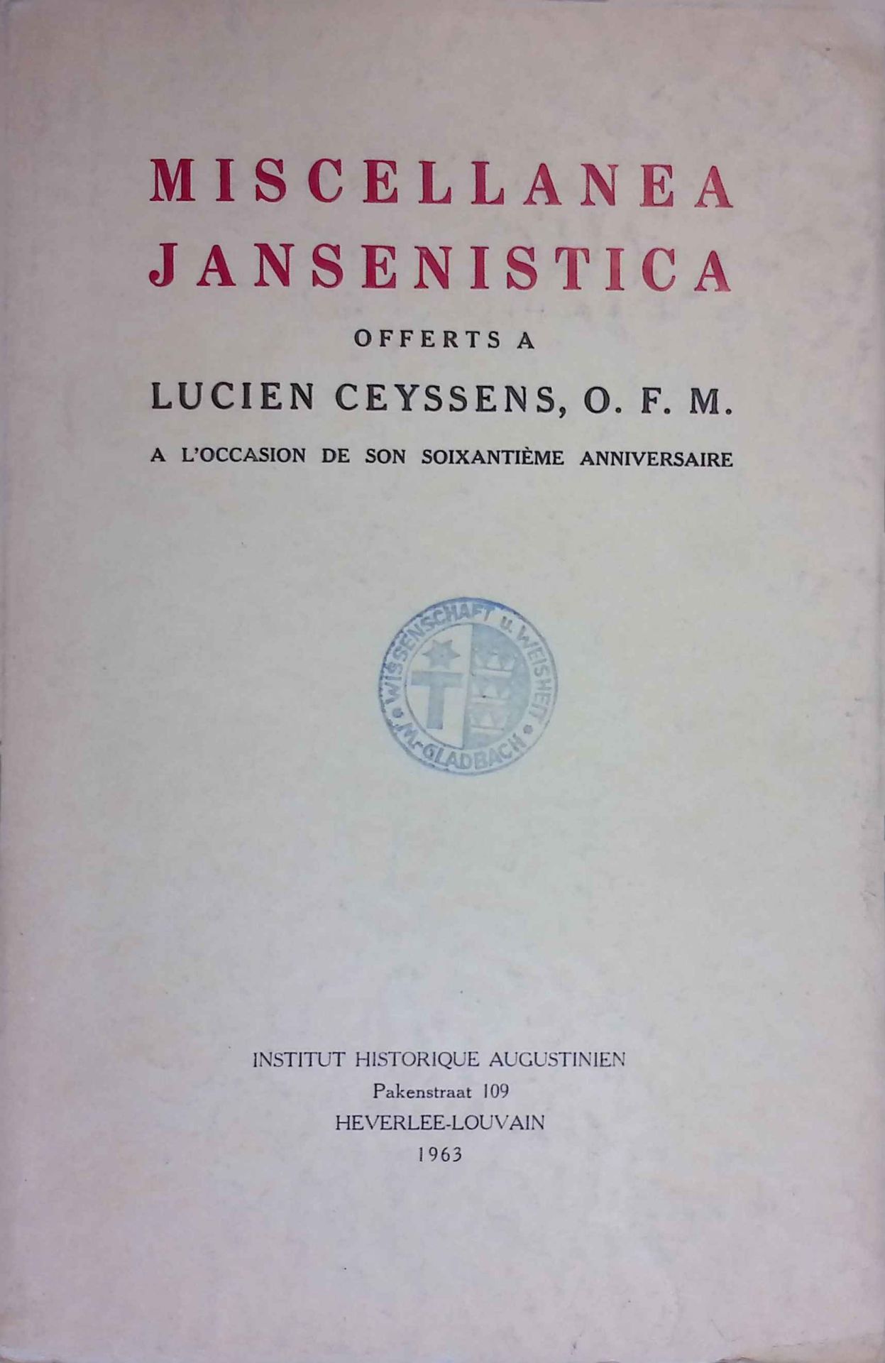 Miscellanea Jansenistica