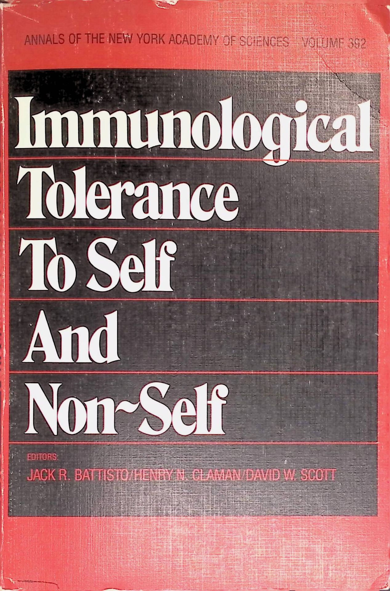 Immunological Tolerance to Self and Non-Self