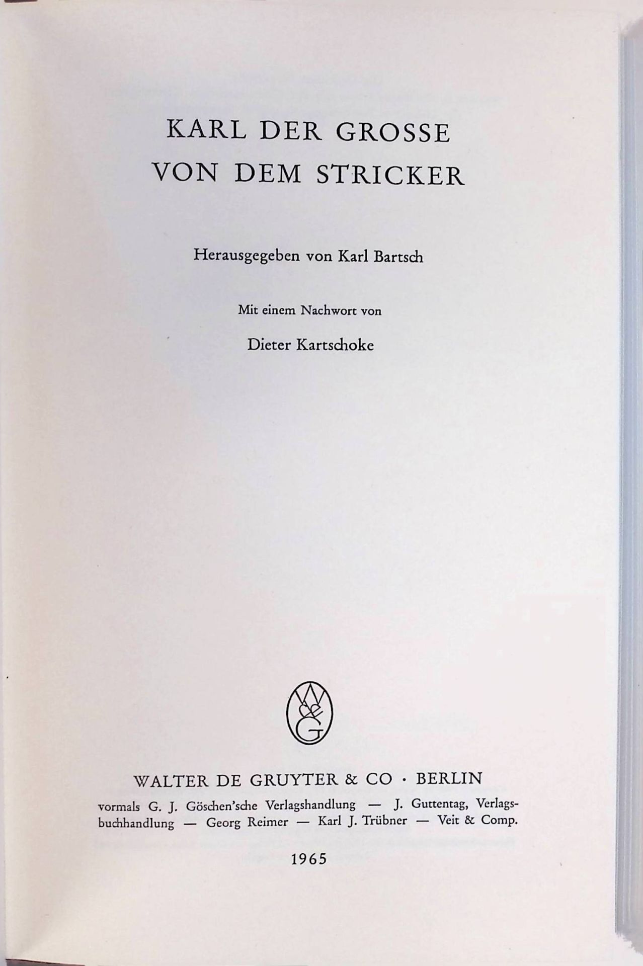 Karl der Große von dem Stricker