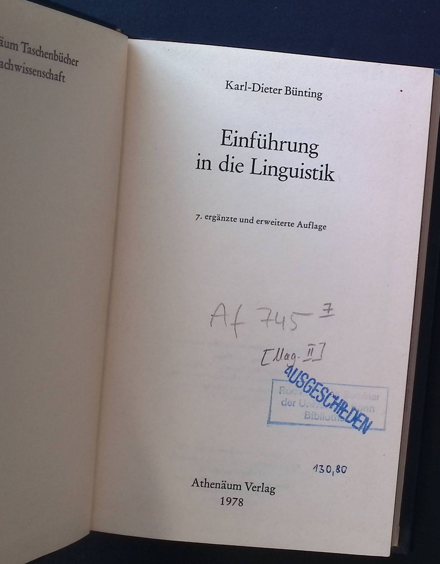 Einführung in die Linguistik