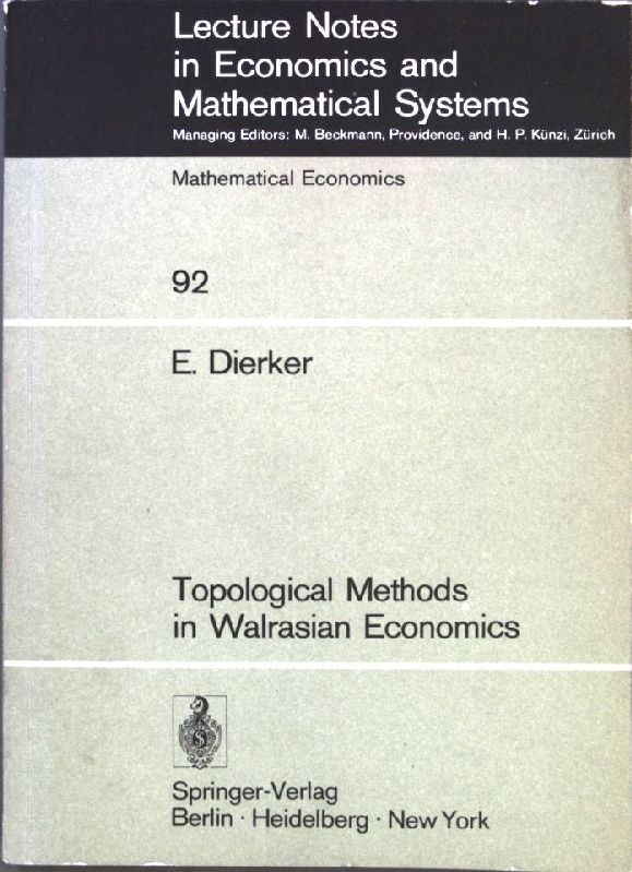 Topological methods in Walrasian economics