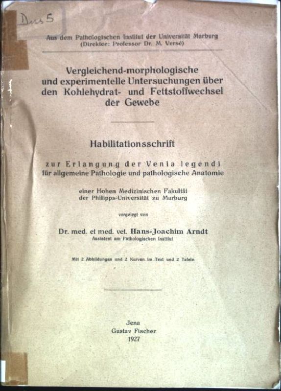 Vergleichend-morphologische und experimentelle Untersuchungen über den Kohlehydrat- und Fettstoffwechsel der Gewebe / 2. Experimenteller Teil