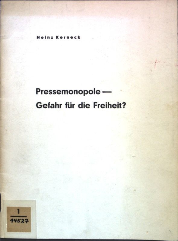 Pressemonopole-Gefahr für die Freiheit?