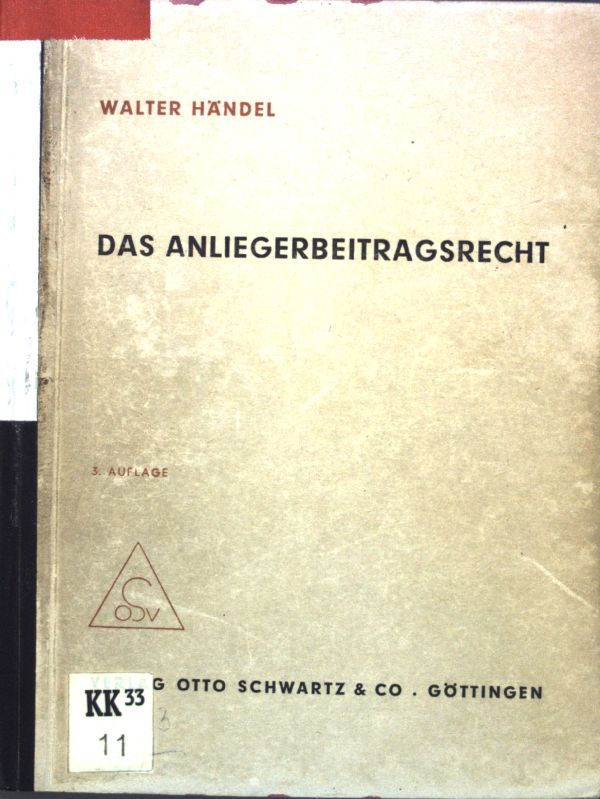 Das Anliegerbeitragsrecht