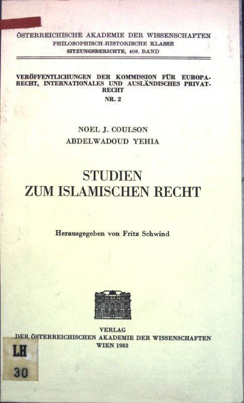 Studien zum islamischen Recht