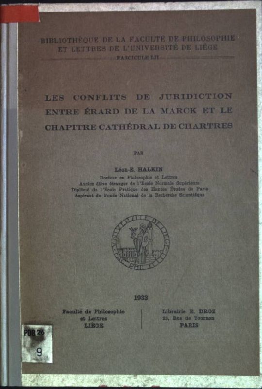 Les conflits de juridiction entre Érard de la Mmarck et le chapitre cathédral de Chartres