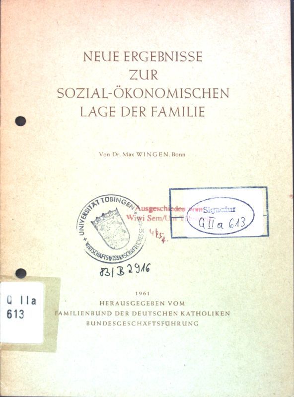 Neue Ergebnisse zur sozial-ökonomischen Lage der Familie