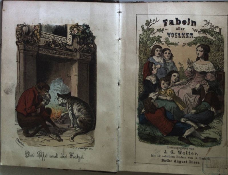 Fabeln aller Völker (mit 10 colorirten Bildern von 12 und einem farbigen Titelblatt von G. Bartsch)