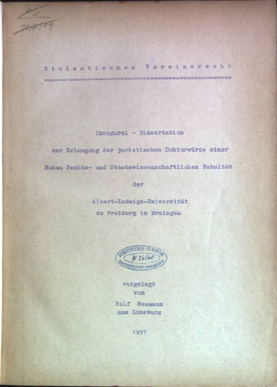 Studentisches Vereinsrecht