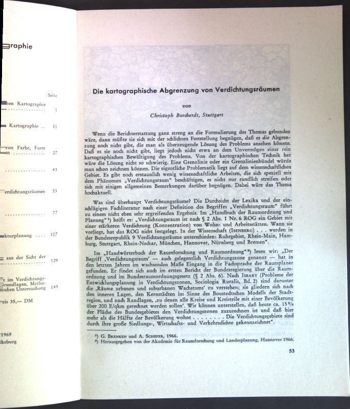 Die kartographische Abgrenzung von Verdichtungsräumen