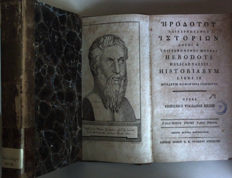 Herodoti halicarnassei Historiarum, Libri IX: Musarum nominibus inscripti: VOLUMINI PRIMI: pars prior et posterior (2 Teile KOMPLETT)