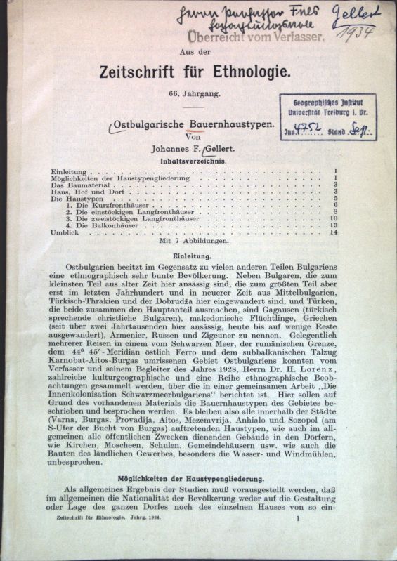 Ostbulgarische Bauernhaustypen