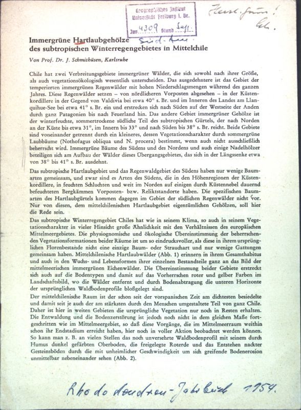 Immergüne Hartlaubgehölze des subtropischen Winterregengebietes in Mittelchile