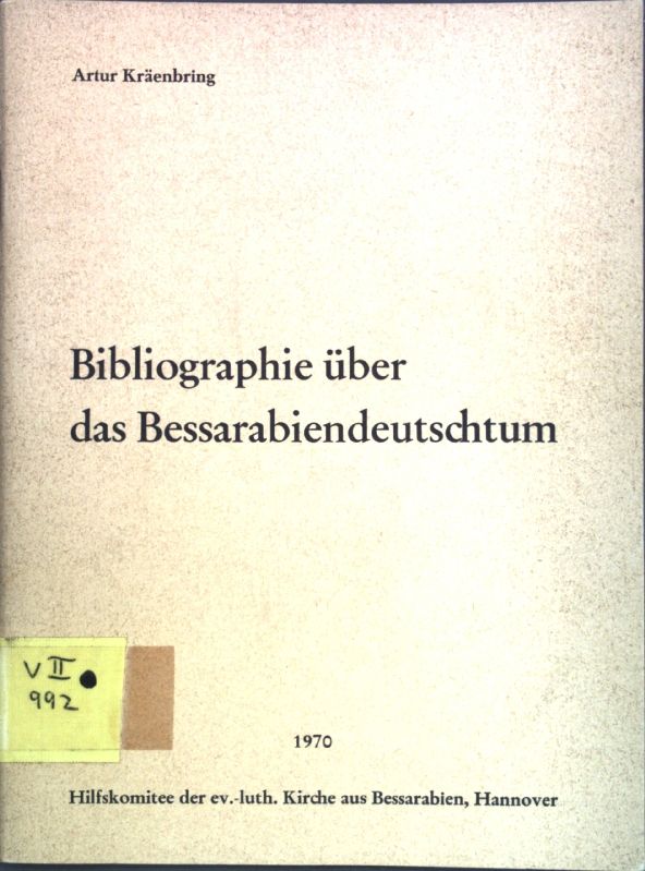 Bibliographie über das Bessarabiendeutschtum
