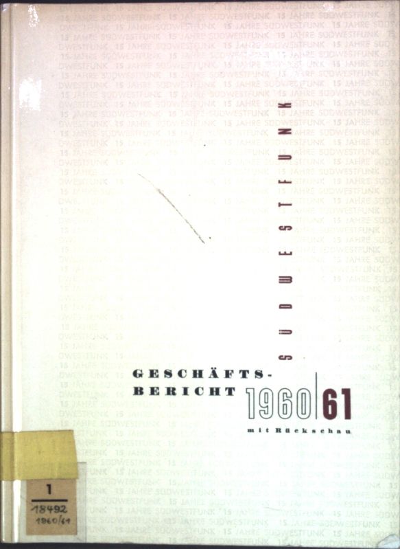 SWF Südwestfunk: Geschäftsbericht 1960/61