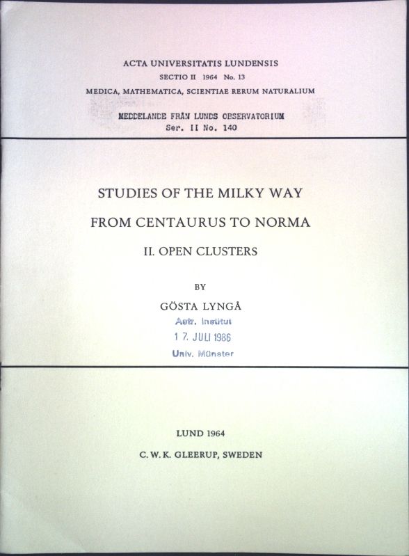 Studies of the Milky Way from Centaurus to Norma II. Open Clusters