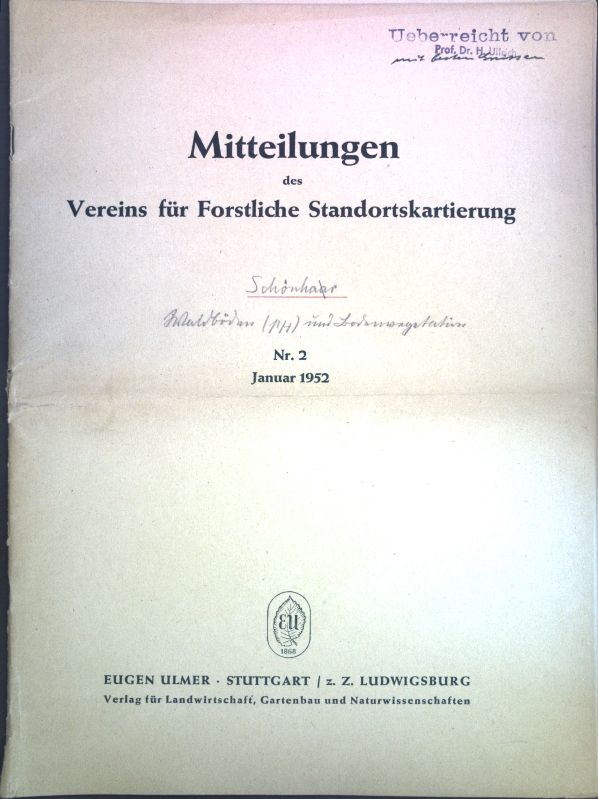 Untersuchungen über die Korrelation zwischen der floristischen Zusammensetzung der Bodenvegetation und der Bodenazidität sowie anderen chemischen Bodenfaktoren