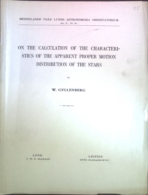 On the calculation of the characteristics of the apparent proper motion distribution of the stars