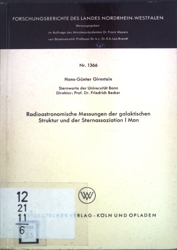 Radioastronomische Messungen der galaktischen Struktur und der Sternassoziation I Mon
