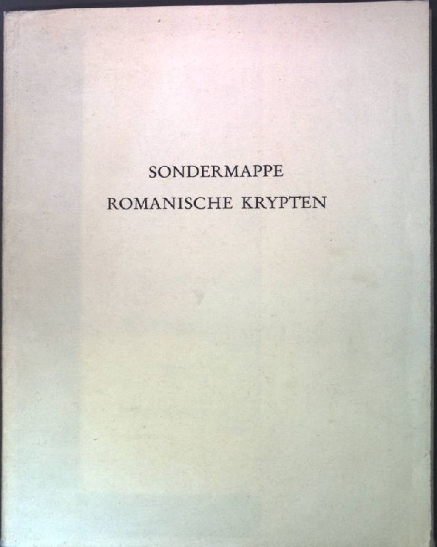 Sondermappe romanische Krypten