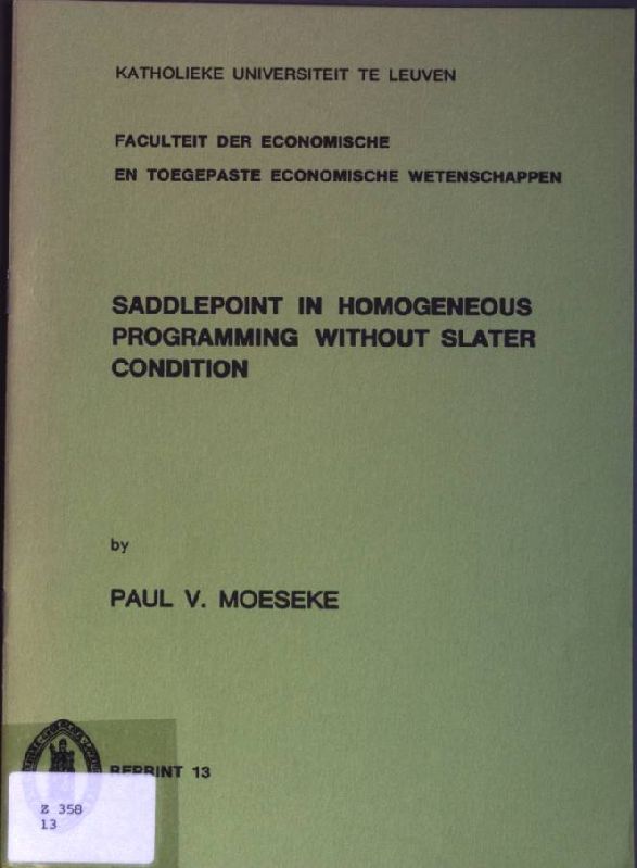 Saddlepoint in Homogeneous Programming without Salter Condition