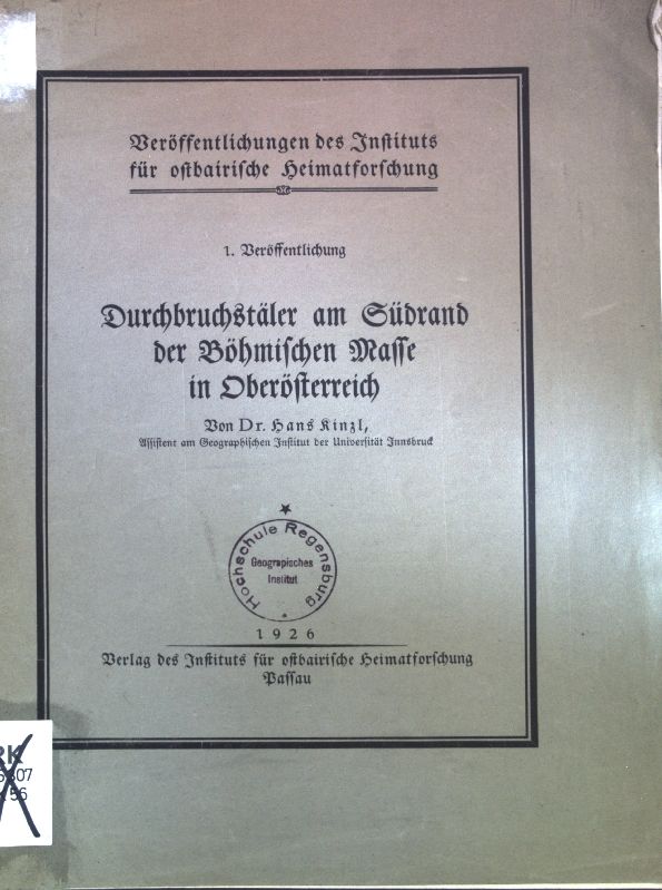 Durchbruchstäler am Südrand der Böhmischen Masse in Oberösterreich