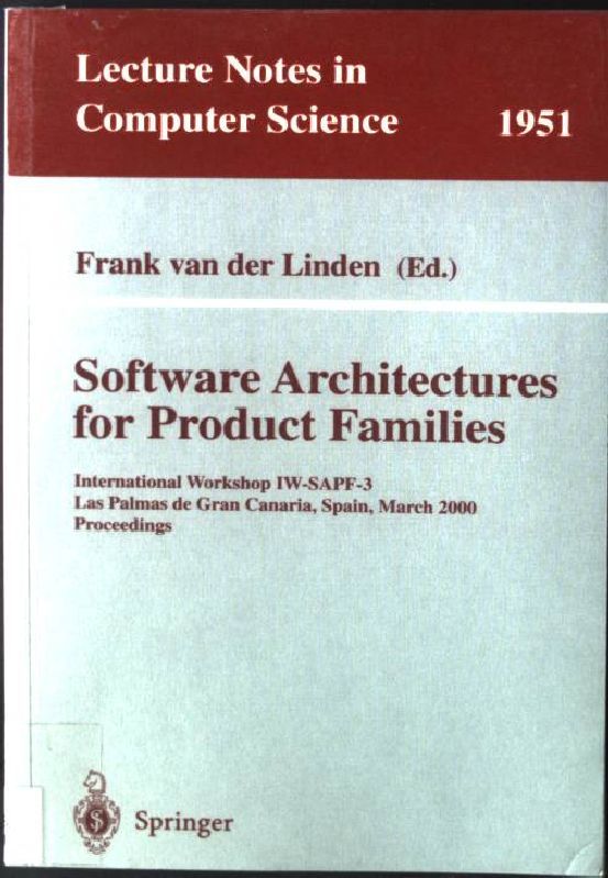 Software architectures for product families : proceedings