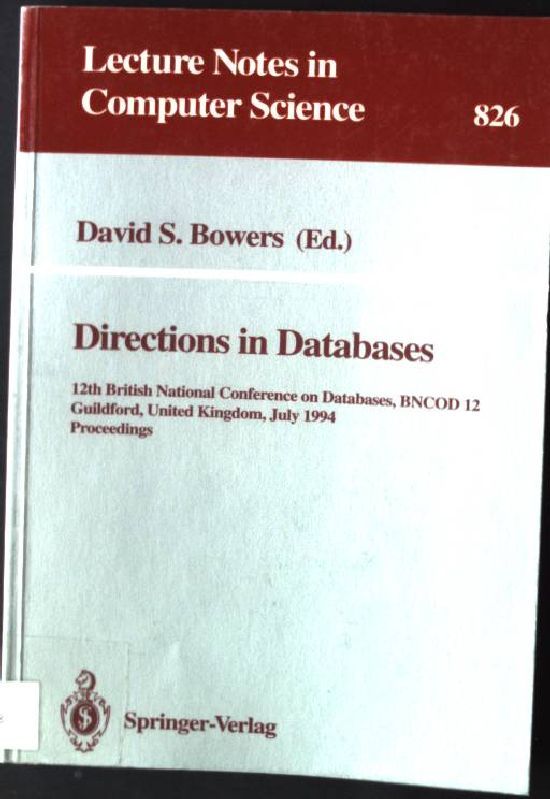 Directions in databases : proceedings