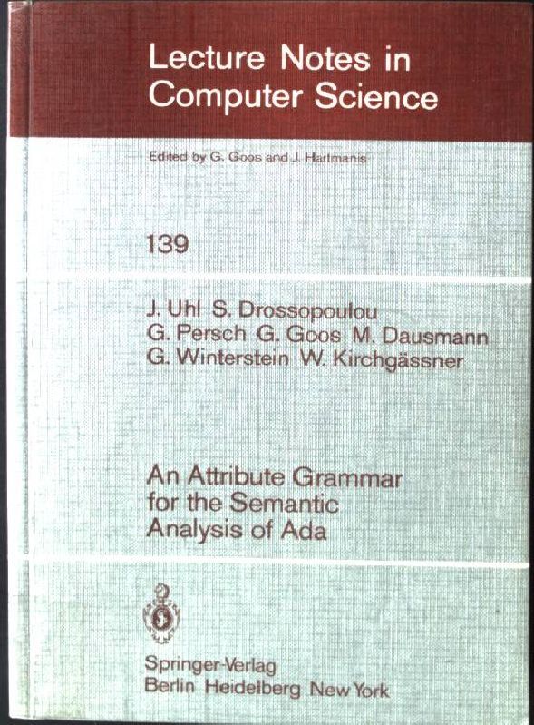 An attribute grammar for the semantic analysis of Ada