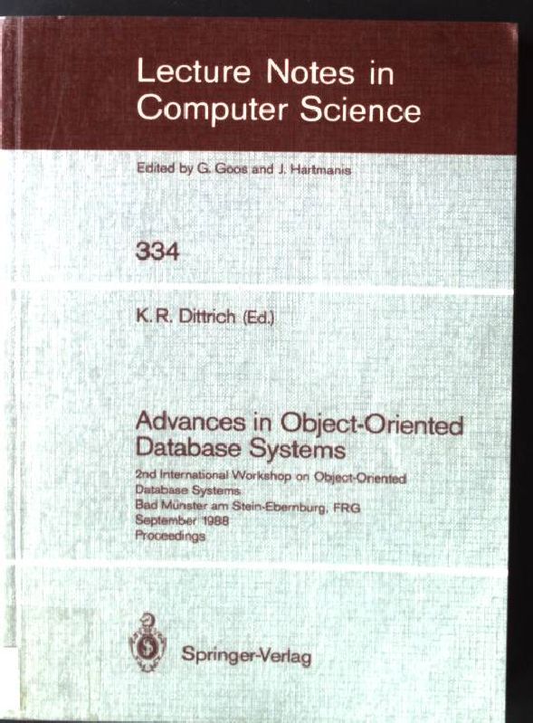 Advances in object oriented database systems : proceedings