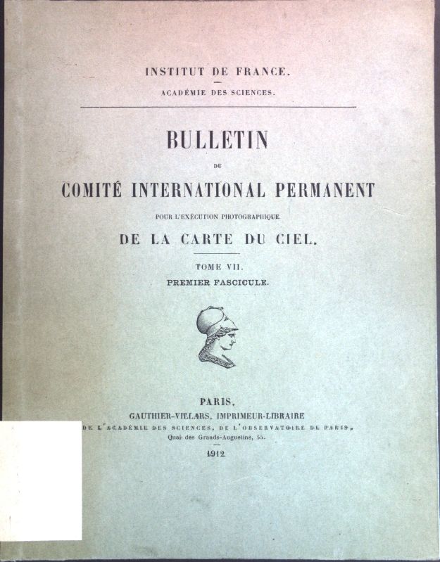Sur le choix des étoiles intermédiaires pour l'héemisphère boréal - dans: Bulletin du Comité International Permanent pour l'exécution photographique de la carte du ciel, Tomé VII, premier fascicule