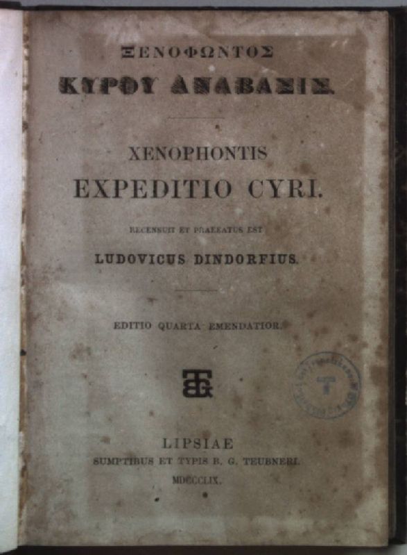 Xenophontis Kyros Anabasis: Expeditio Cyri