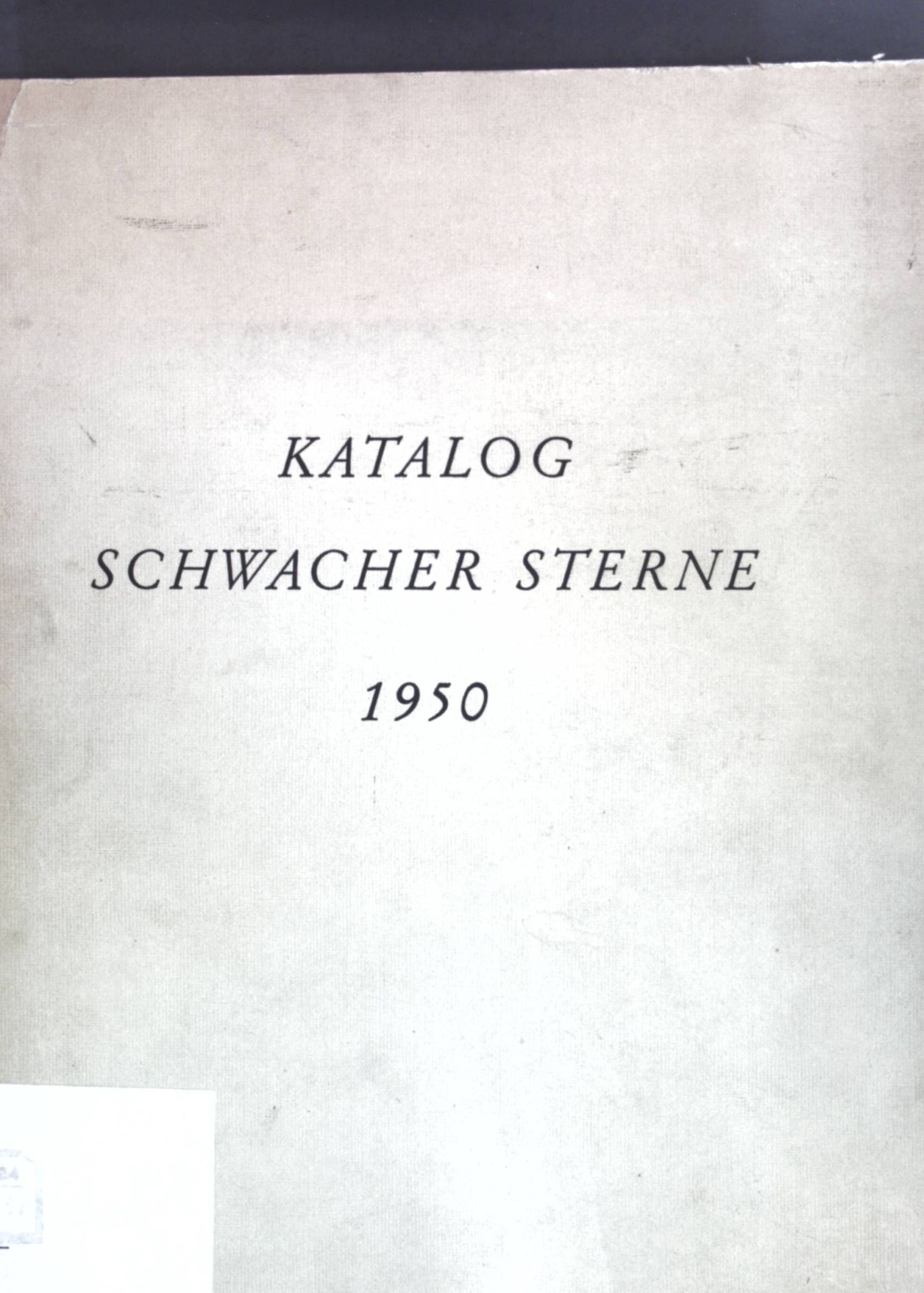 Katalog von 3356 schwachen Sternen für das Äquinoktium 1950
