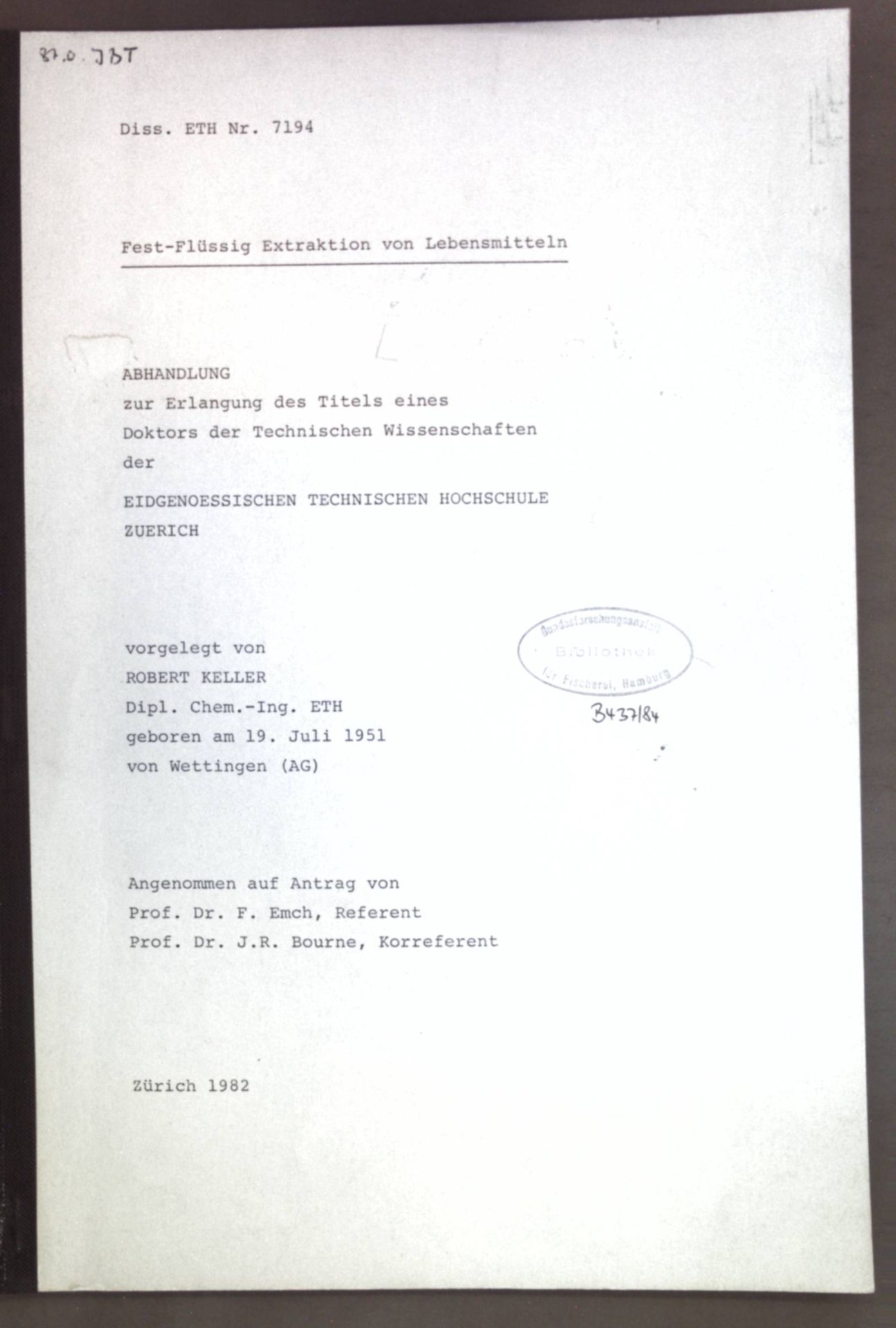 Fest-Flüssig Extraktion von Lebensmitteln