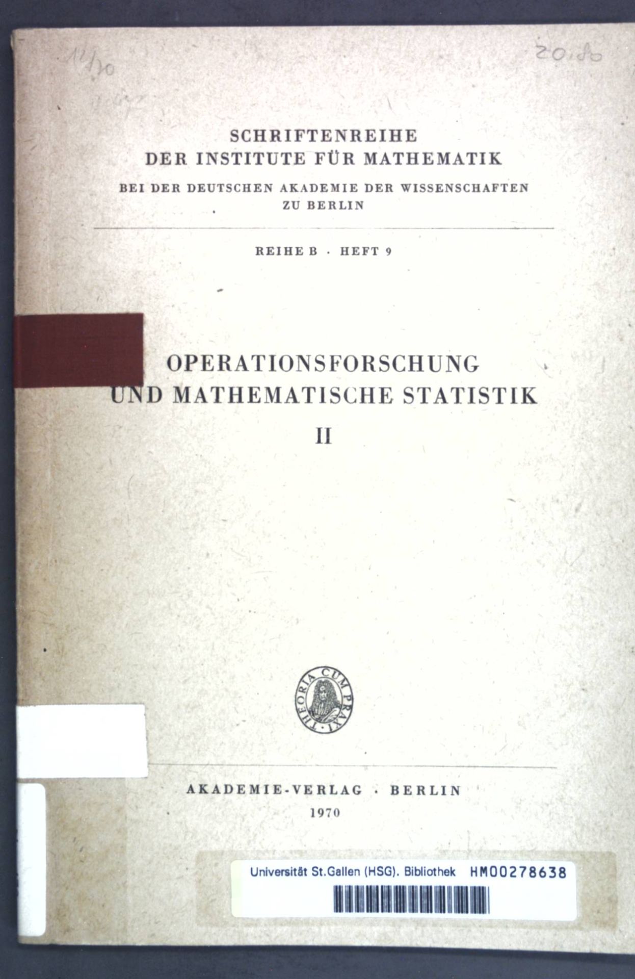 Operationsforschung und mathematische Statistik II