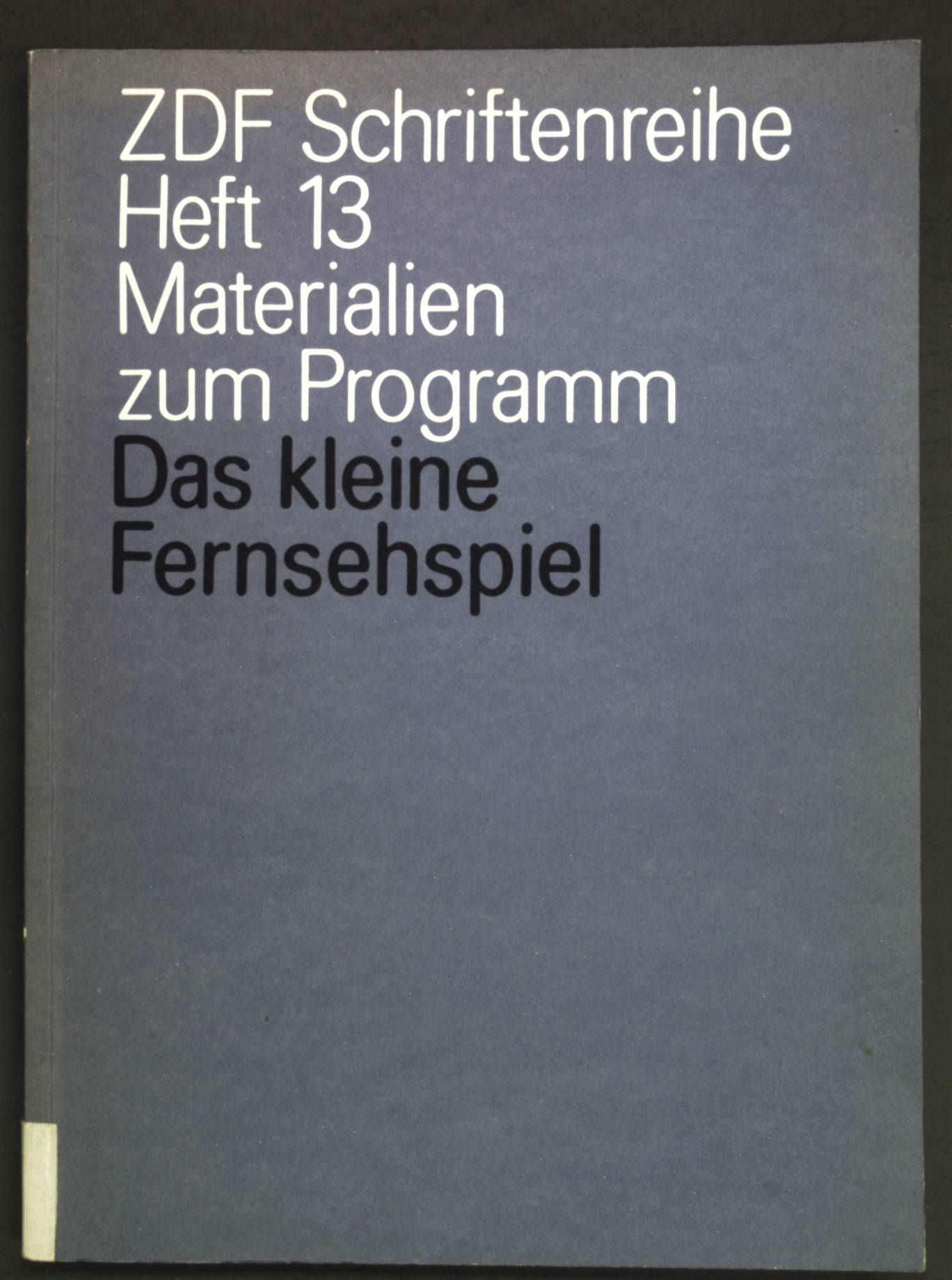 Materialien zum Programm: Das kleine Fernsehspiel