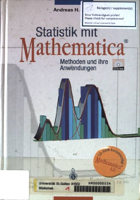 Statistik mit Mathematica : Methoden und ihre Anwendungen - CD-ROM berücksichtigt Mathematica 3.0